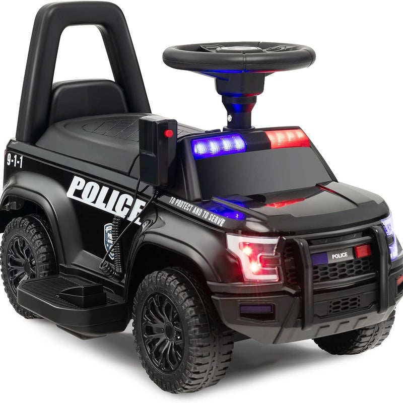 Samochód elektryczny dla dzieci 6 V, samochód dziecięcy z megafonem i światłem ostrzegawczym, elektryczny samochód z pedałami nożnymi