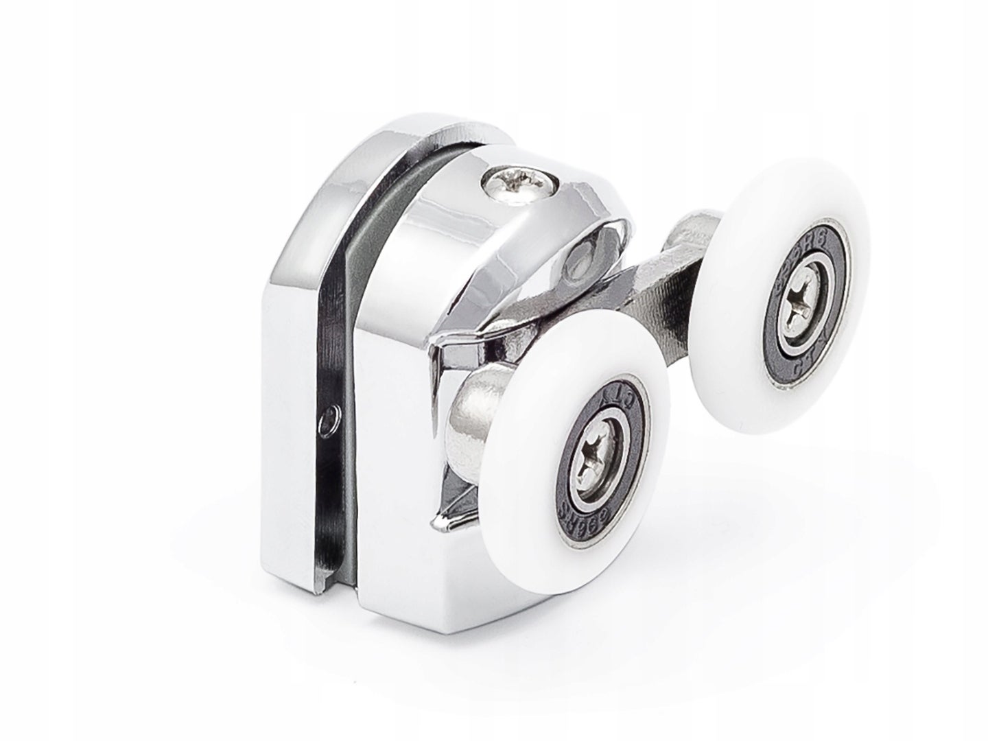 CHROMOWANA ROLKA DO KABINY PRYSZNICOWEJ PODWÓJNE ROLKI WÓZEK GÓRNY 23 MM - 5