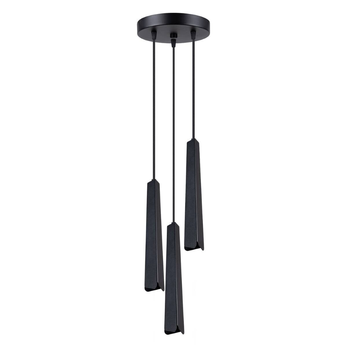 Lampa wisząca Prysm czarna 3xG9x8W tuba wym: 120 x 19,5 x 19,5 cm metal Sollux Lighting