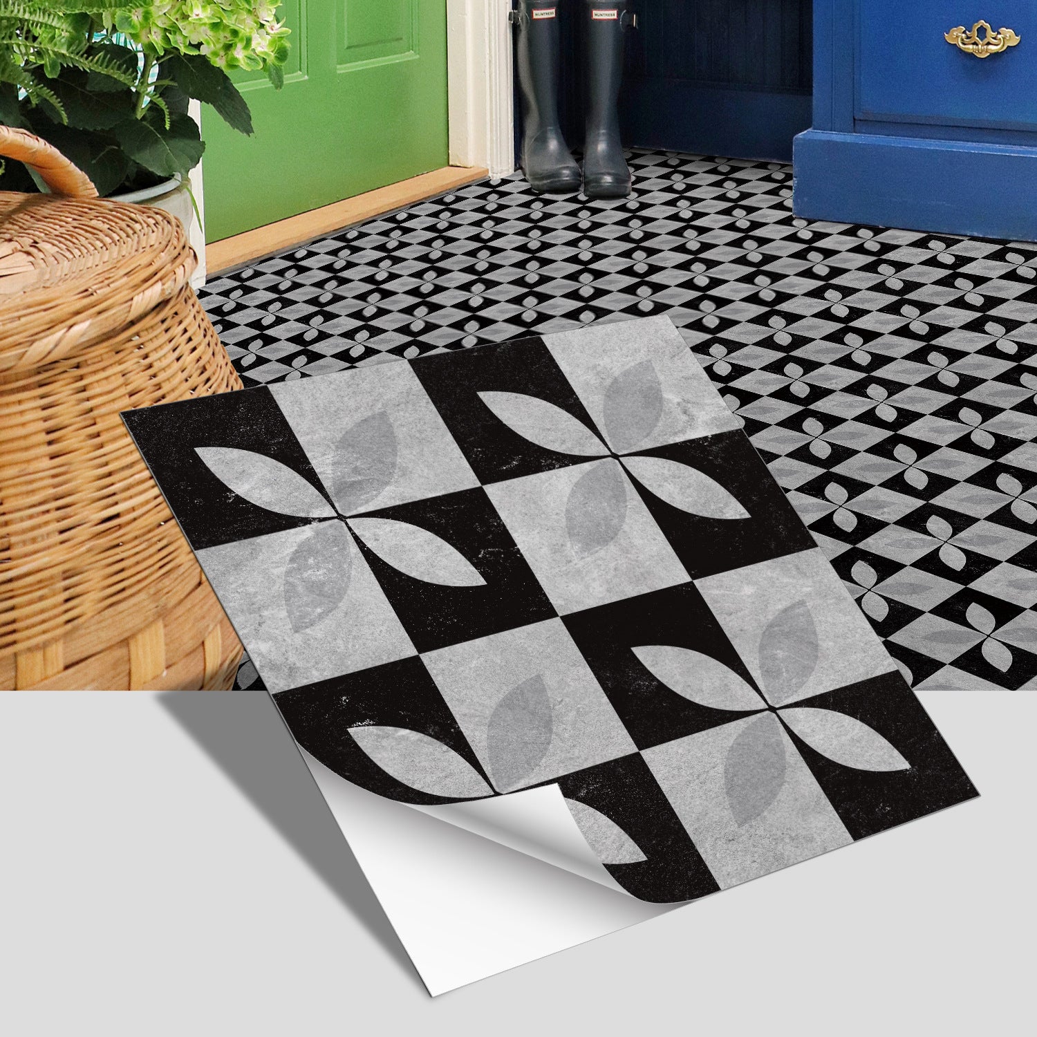 Opakowanie 10 płytek ściennych samoprzylepnych - Płytki ścienne - dł. 20 x szer. 20 cm - Pogrubione i odporne na zużycie