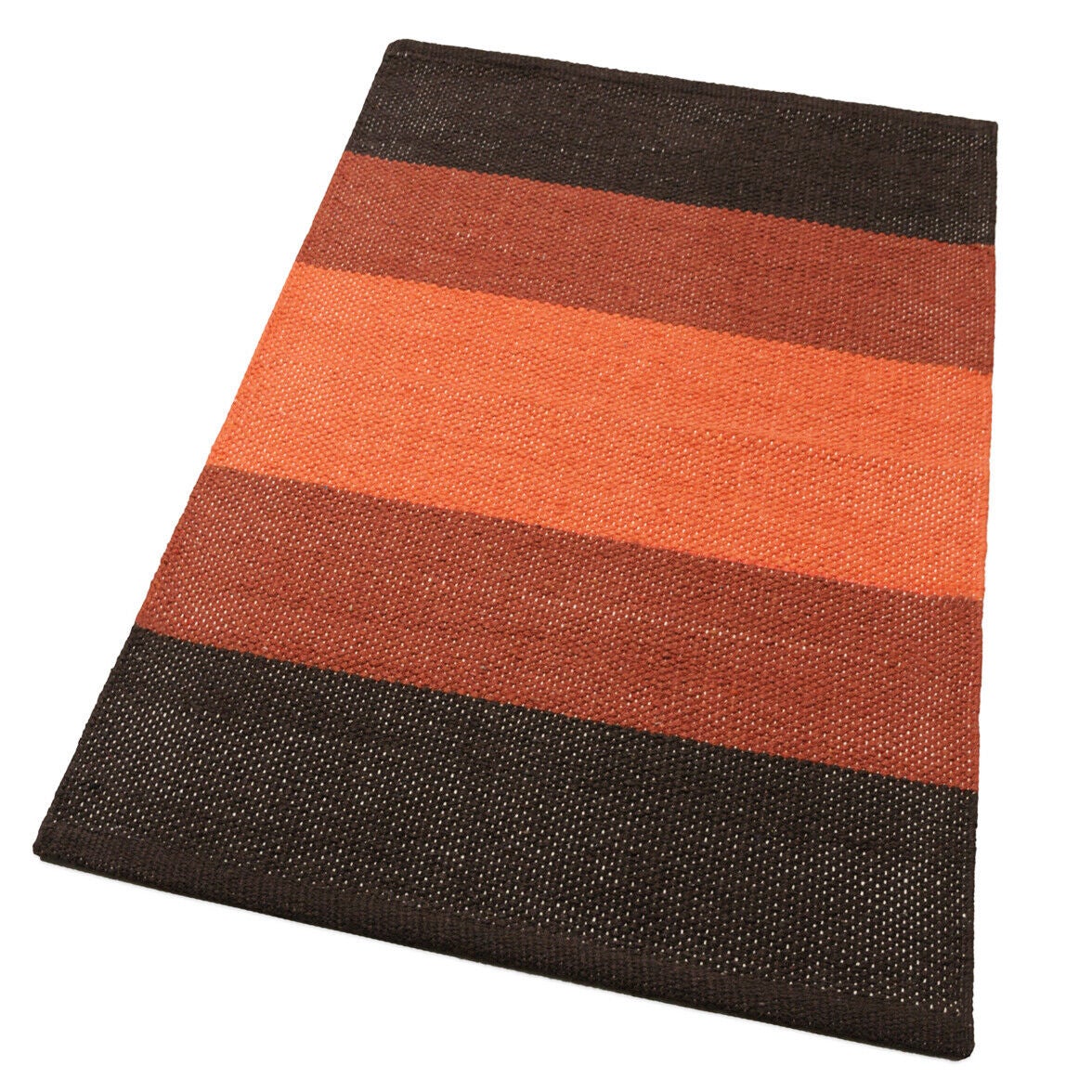 Tappeto Cucina Bagno Puro Cotone Morbido Assorbente Scendiletto Intrecciato a Mano Arancione 55x240 cm - 5