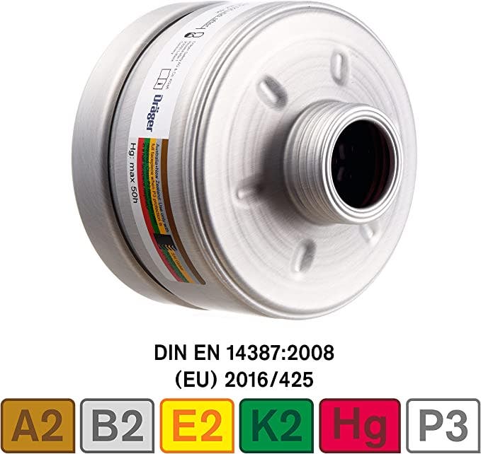 Dräger X-plore Rd40 Filtre A2B2E2K2 HG P3 R D | Filtre avec raccord ...