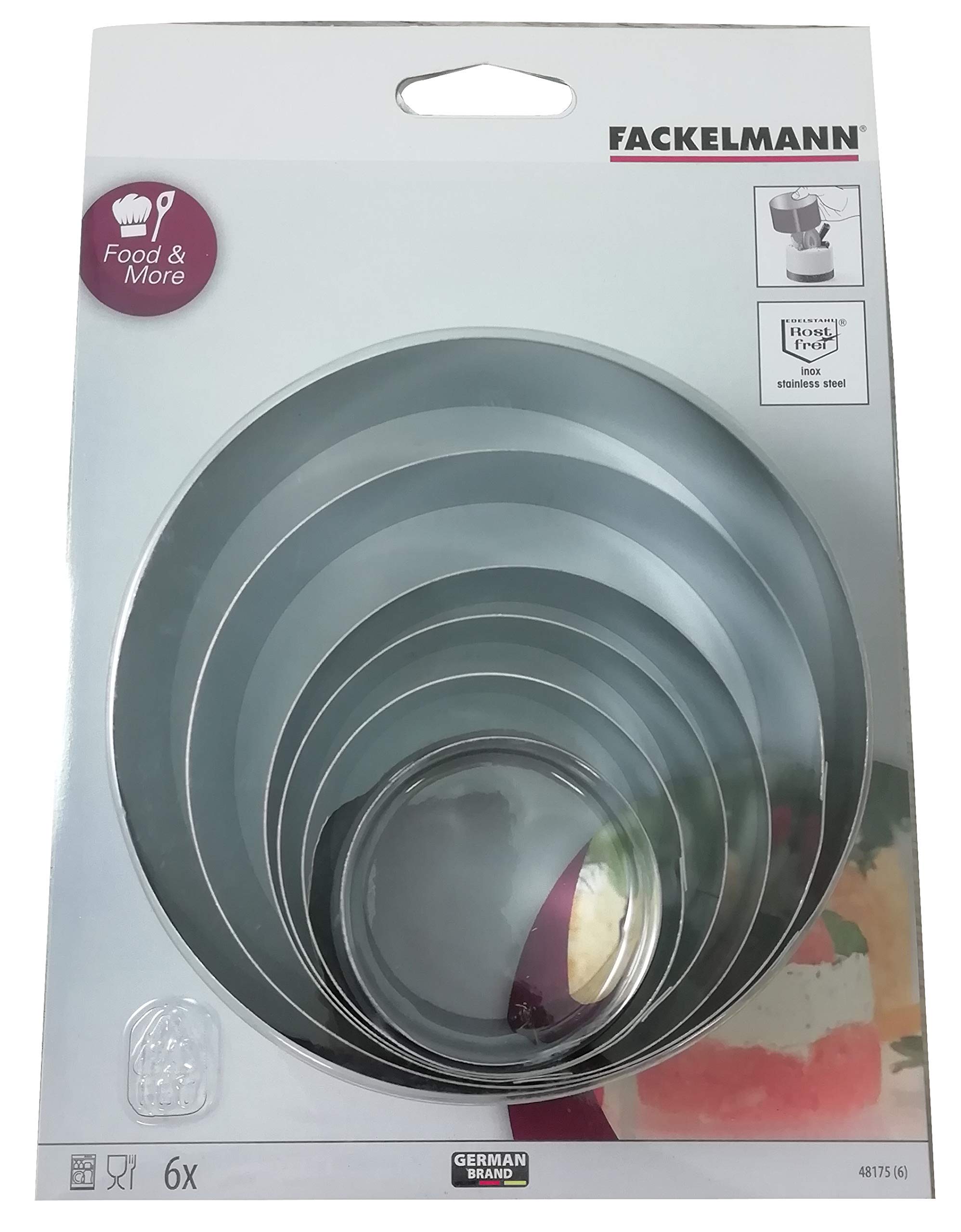 Set 6 Coppapasta In Acciaio Inox - Diametri Da 5 A 12 Cm | Per Impiattare E Formare Impasti | Altezza 4.5 Cm - Foto 5