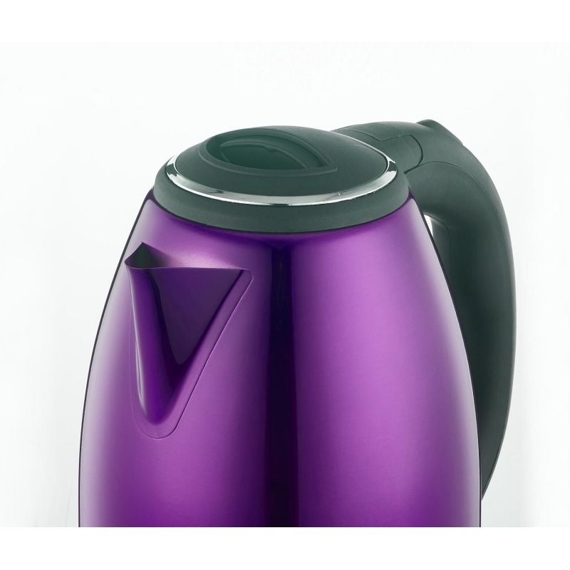 Herzberg, HG5011-PUR, Bollitore Elettrico 1,8L in Acciaio Inox Senza Fili Viola, Resistenza a Fondo Piatto 1500W, spegnimento Automatico, Livello di r - 4