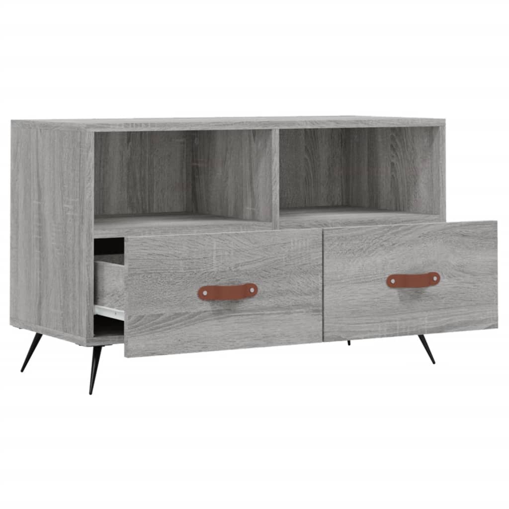 Meuble TV Sonoma gris 80x36x50 cm Bois d'ingénierie - 6