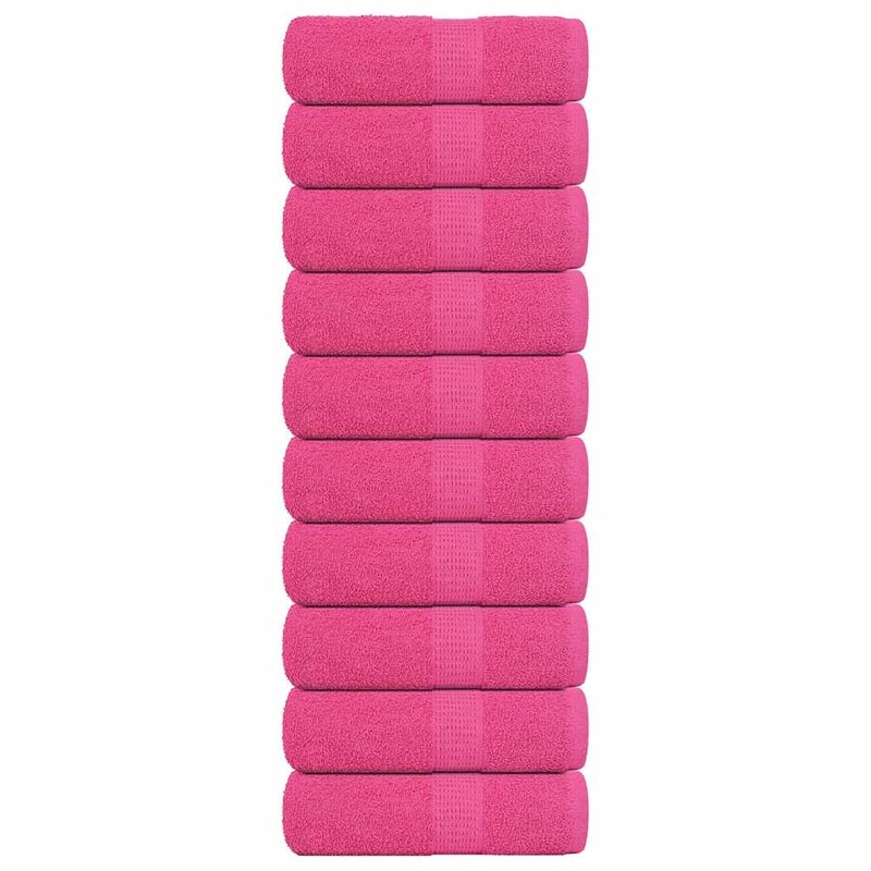 Ręczniki dla gości, FROGN, 10 szt, różowe, 30x50 cm, 360 g/m² vidaXL