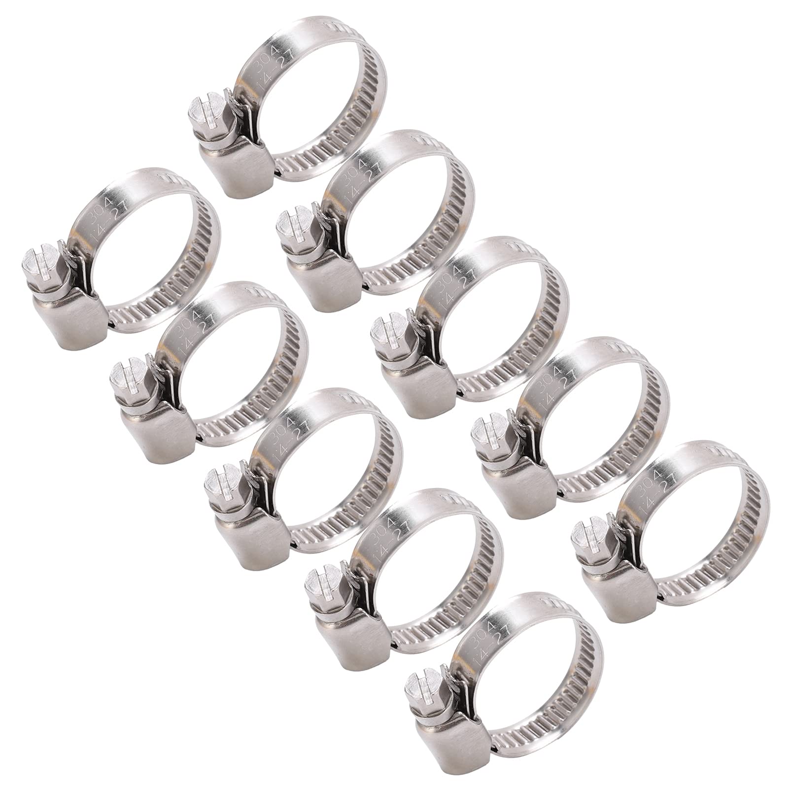 COLLIERS DE SERRAGE POUR TUYAU FLEXIBLE EN ACIER INOXYDABLE 304 DE STYLE ALLEMAND 14-27MM - 4