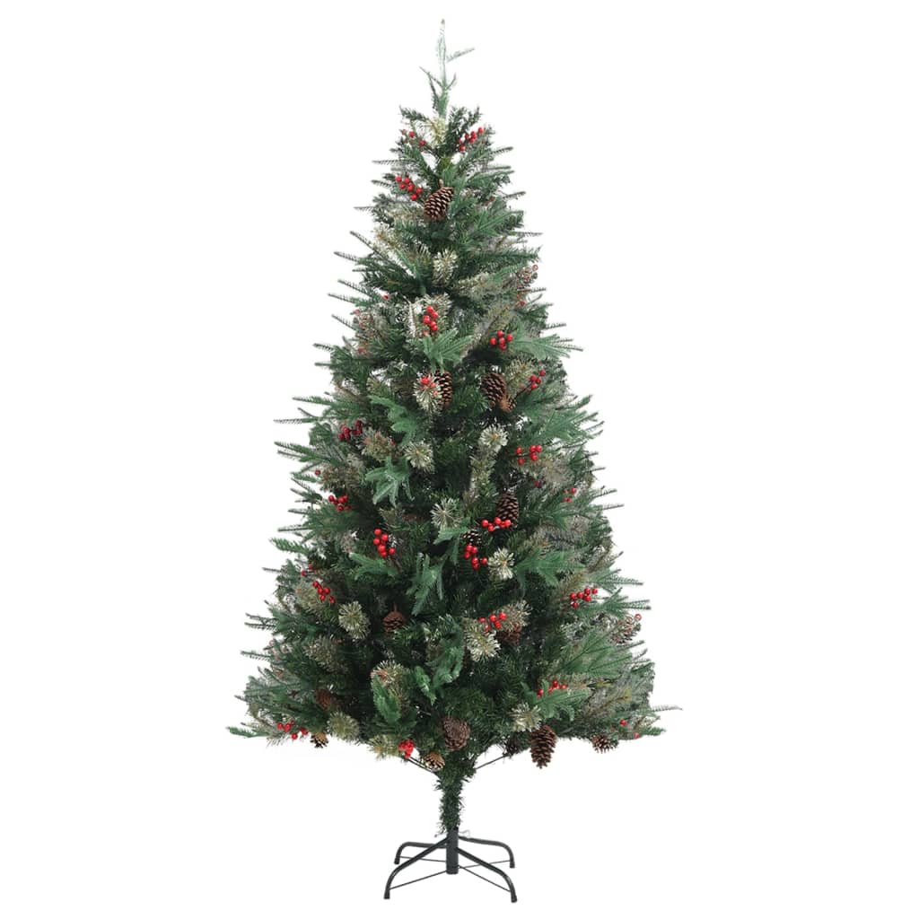 Sapin de Noël avec pommes de pin Vert 225 cm PVC et PE - 7