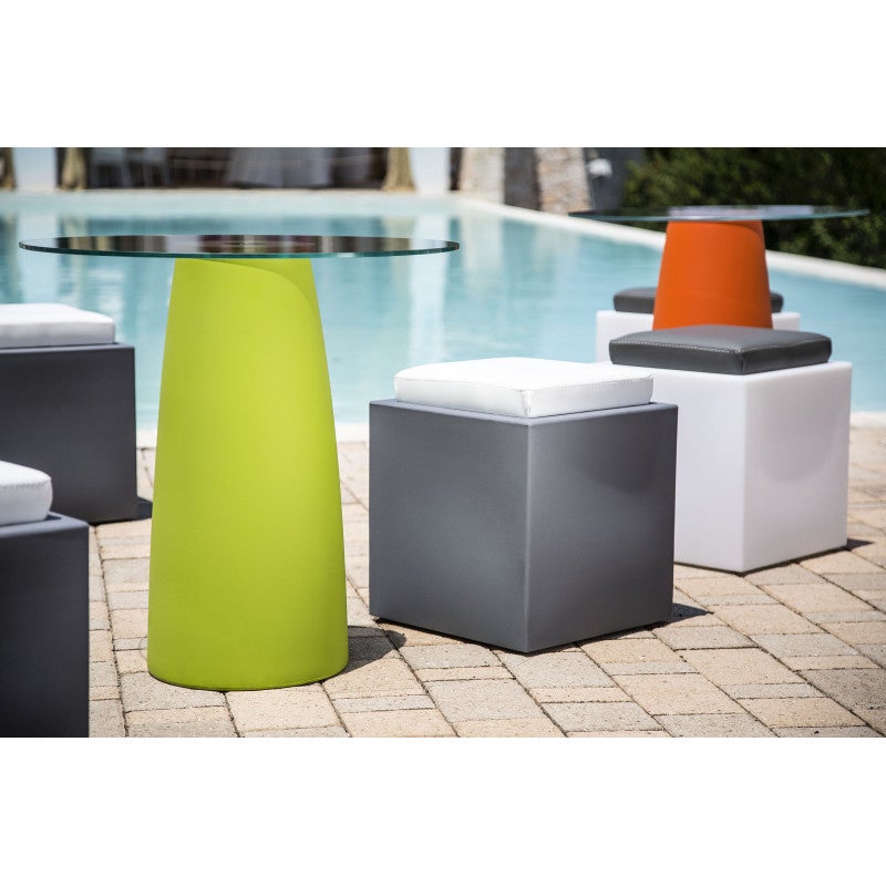 Pouf In Polyrattan Con Cuscino 5 Cm Per Esterno – Grigio, Portata 80 Kg, Resistente A Pioggia E Sole