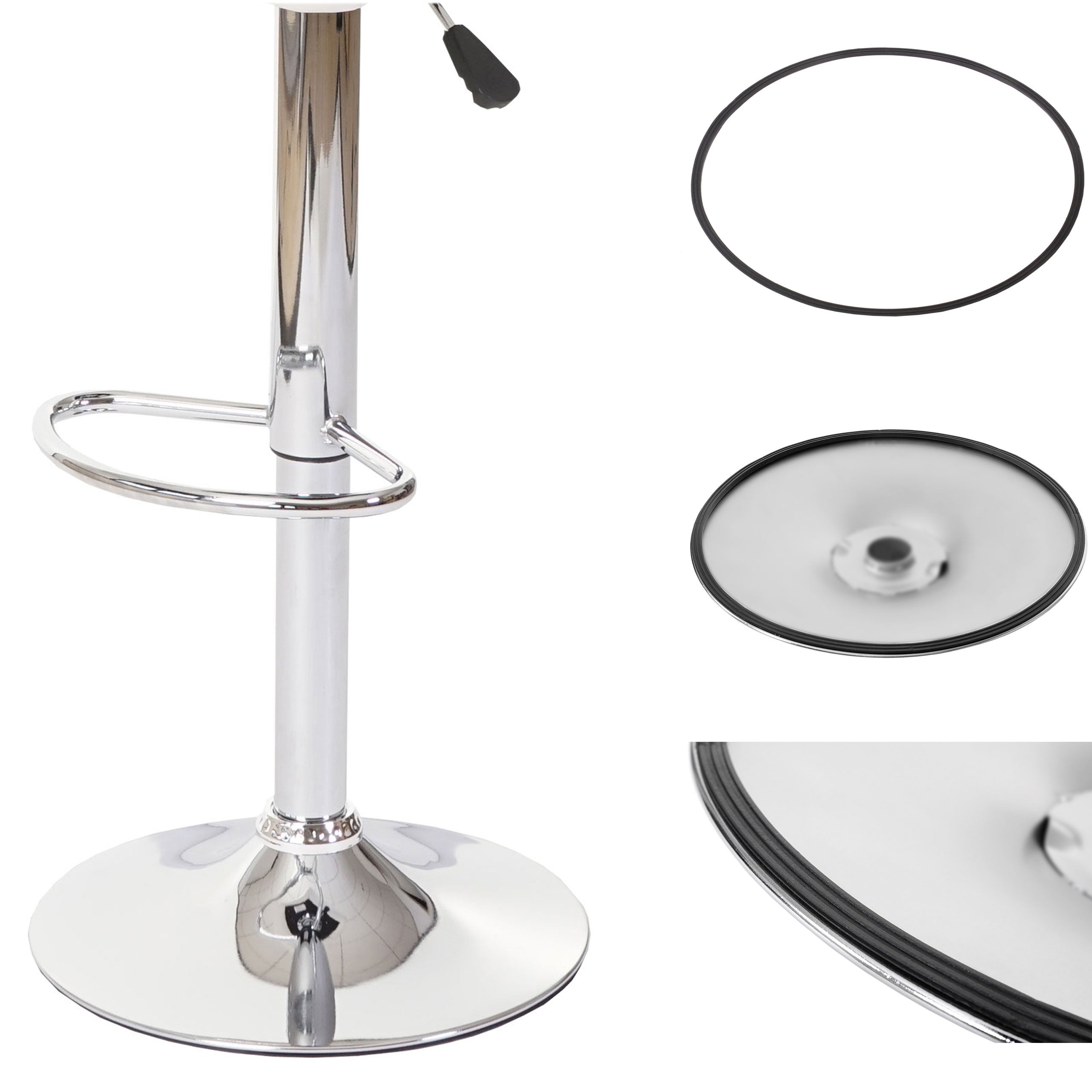 Ochrona podłogi Pierścień wymienny Pierścień ochronny Ochrona przed zarysowaniem płyty podłogowej Stołek barowy, PE ~ Ø 38,5 cm