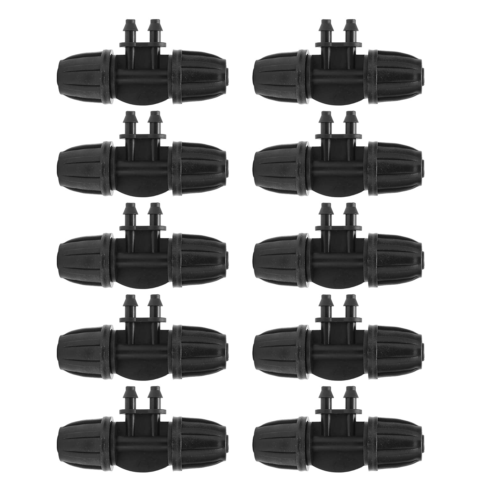 T Pezzo TUBO ALLUMINIO Uscita 25mm Connettore Distributore ALU flessibile Gomma