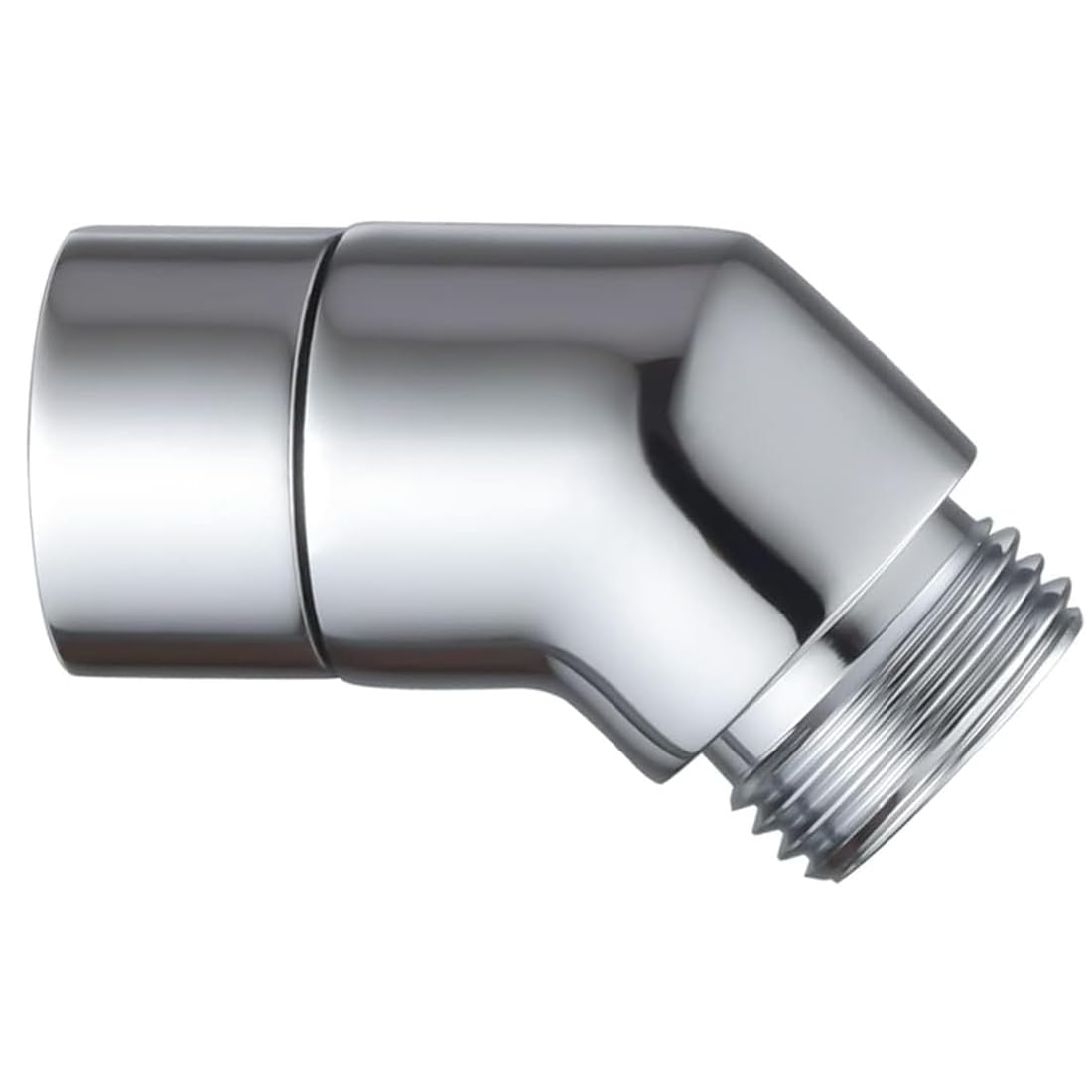 Adapter do Główki Prysznicowej, Złączka do Deszczownicy, Obrotowe Połączenie Ramienia Prysznica, Element Kątowy 45 Stopni (Srebrny)