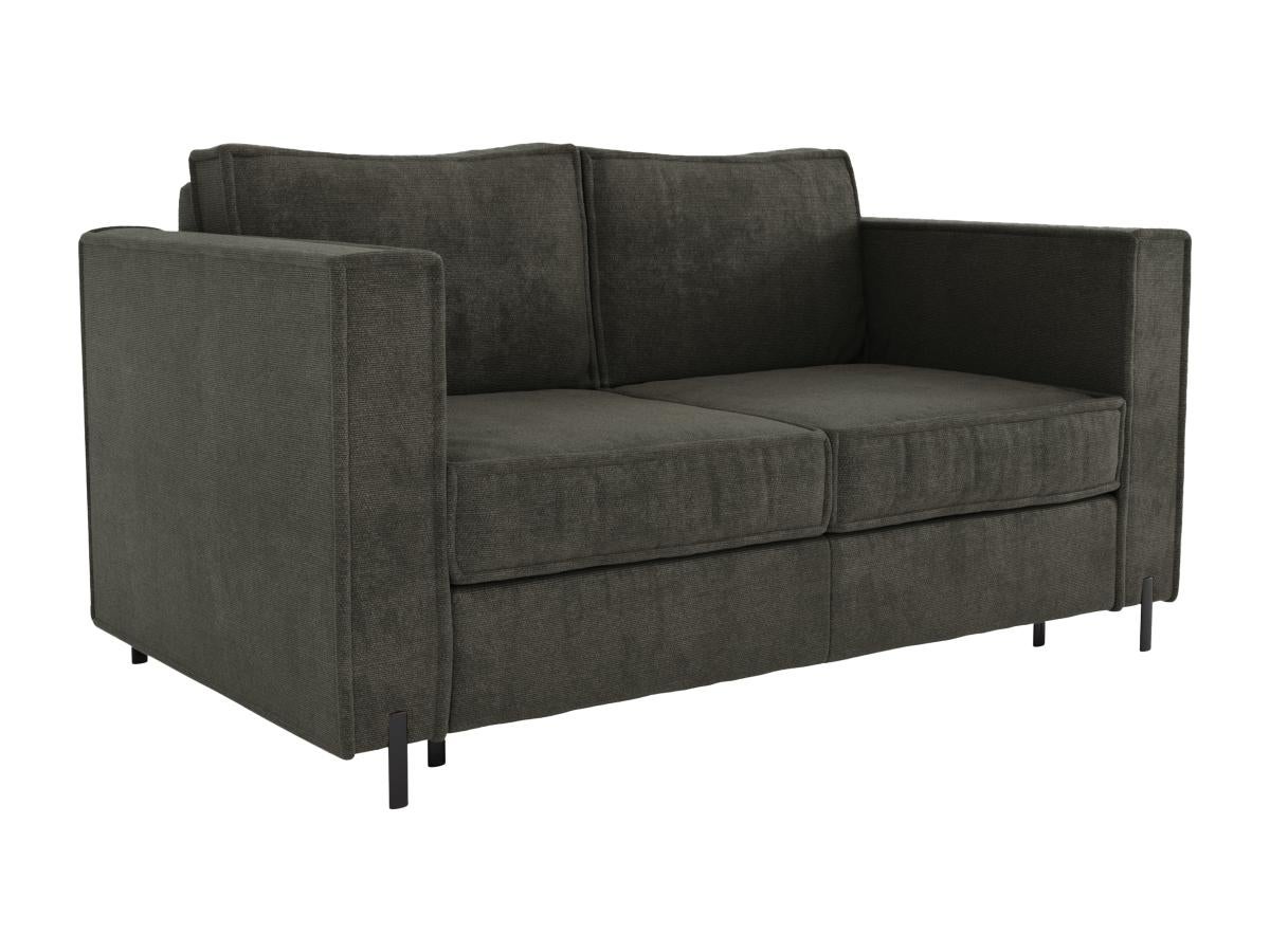 Canapé Convertible 3 Places Laurie En Tissu Gris - Couchage 140 Cm, Convertible Express, Structure Bois (202x107x85 Cm) - 5