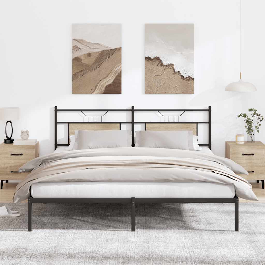 Łóżko Metalowe Rama Łóżka Metalowa Ze Stelażem Pokoj Sypialnia 183x203 cm