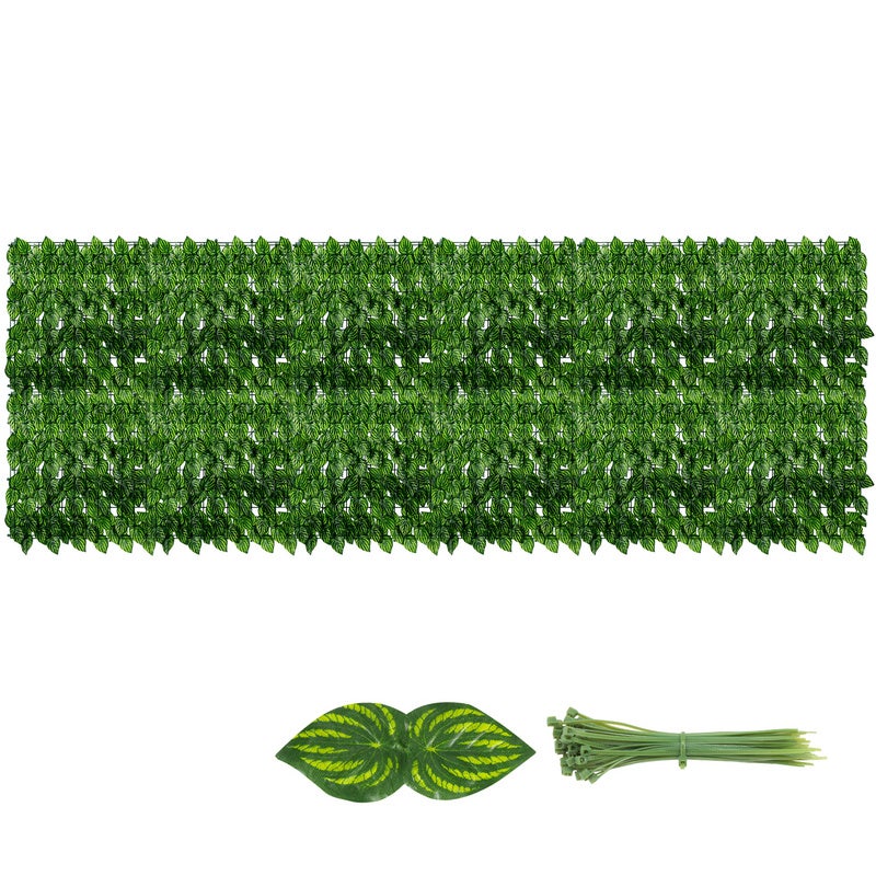Haie Artificielle 300x100 CM Clôture Jardin Brise Vue Jardin Décoration ...