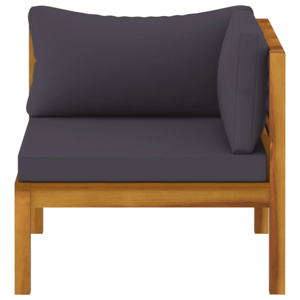 Maison Exclusive - Salon de jardin 3 pcs avec coussin Bois d'acacia solide - 5