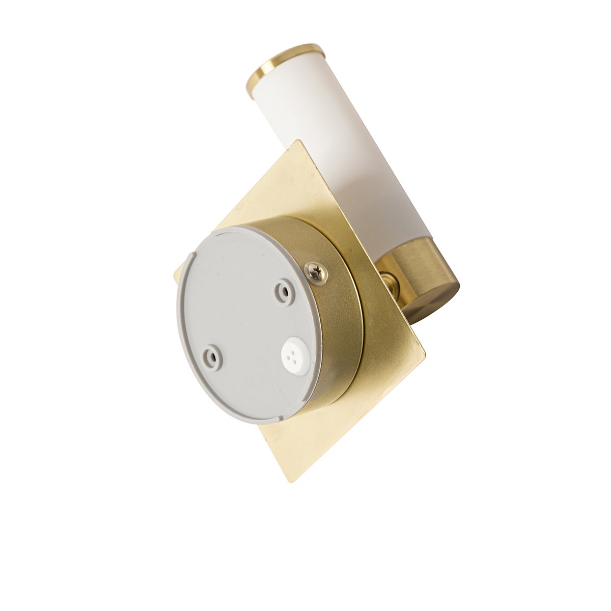 Qazqa moderne applique murale - Bath - doré/laiton, carré, max. 28w, g9, 10.5cm, IP44, idéal pour la salle de bains - 8