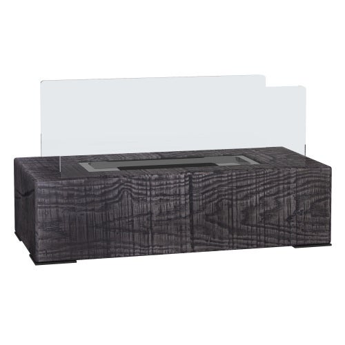 Cheminée De Table Bio éthanol Coikes - Portable, Sans Fumée - Avec Accessoires (bol, Pierres, Gant) - Pour Intérieur Et Extérieur