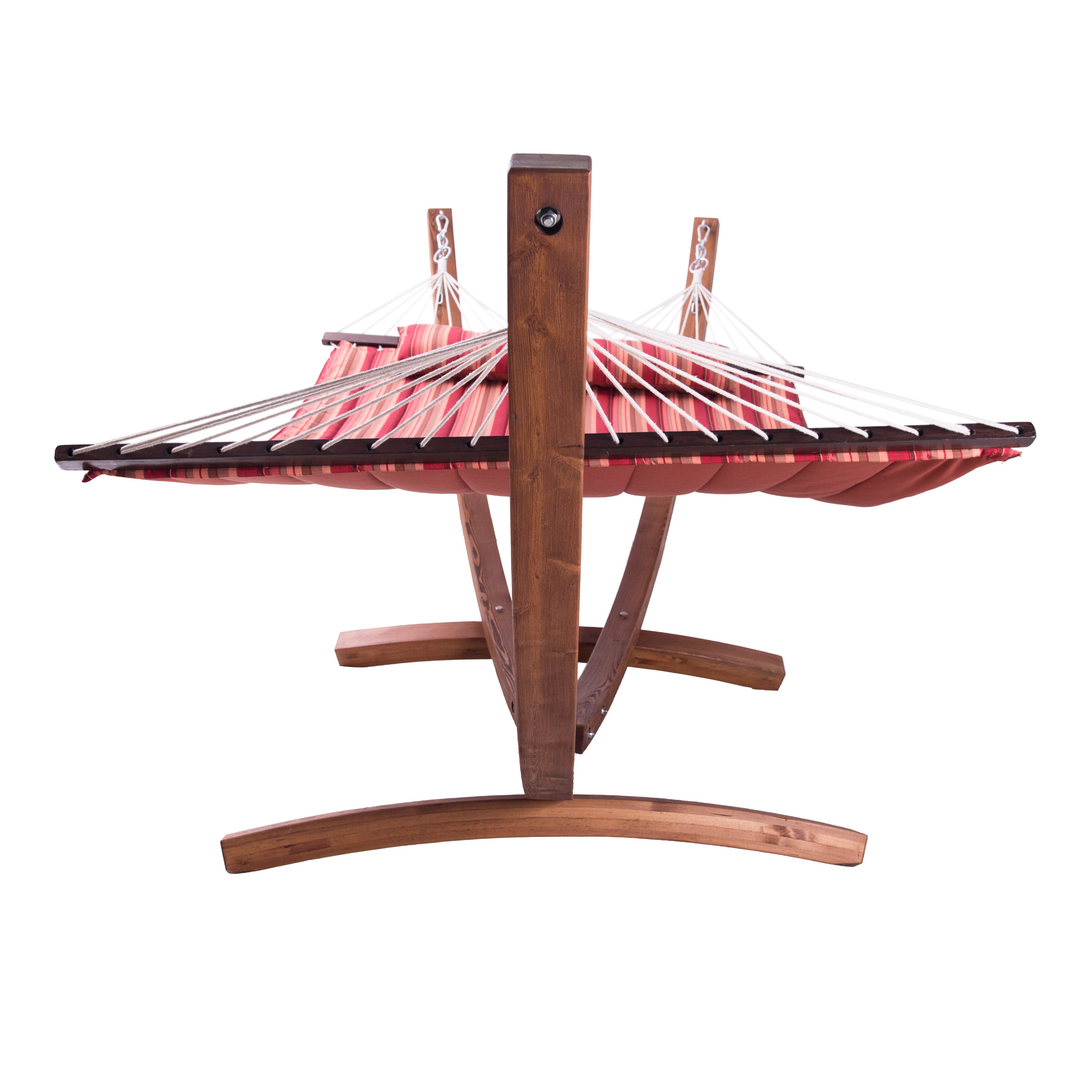 AXI Hawaï Hamac Double XXL | Hamac 2 personnes en Rouge avec Support en Bois | Pour l’extérieur pour Jardin, Terrasse, Balcon - 5