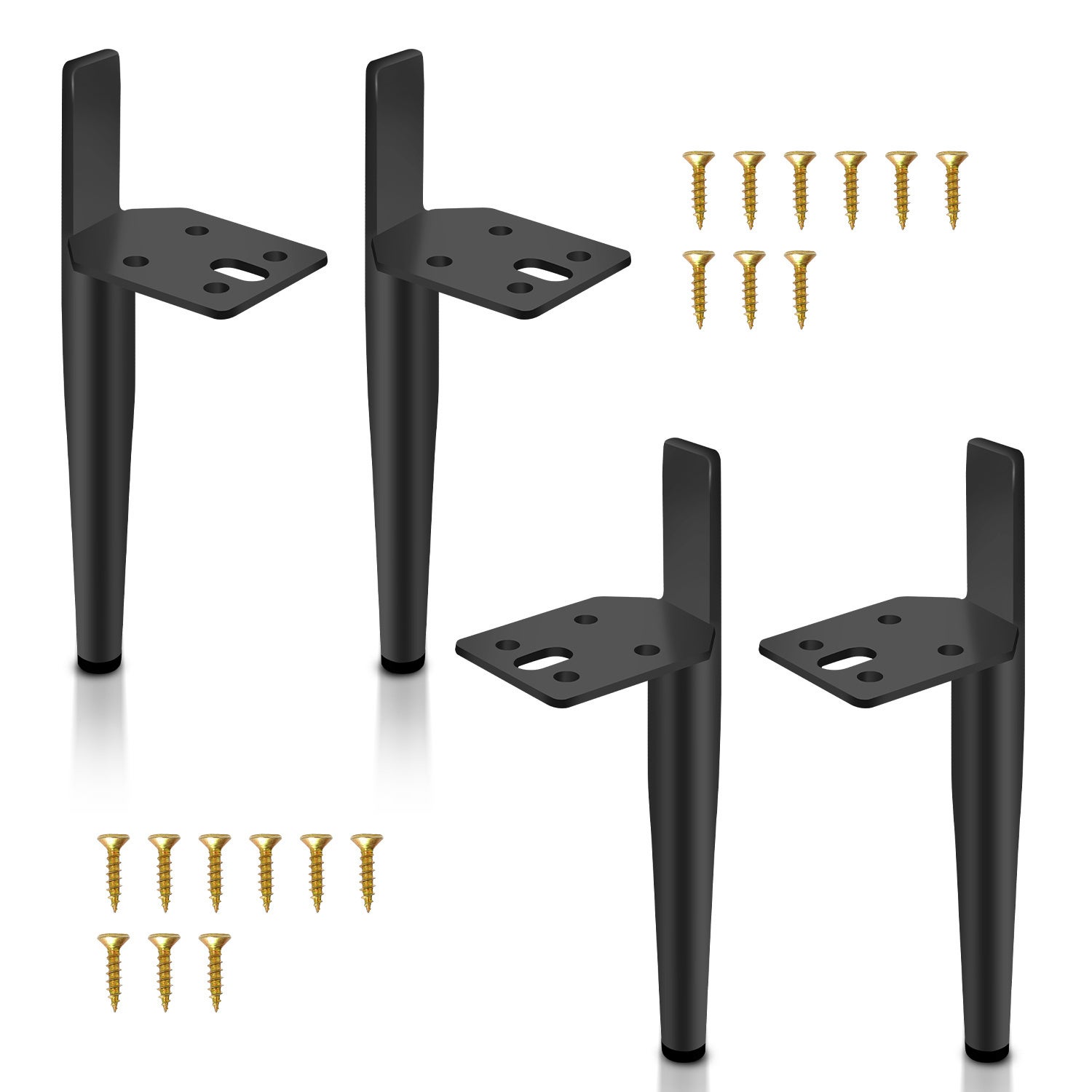 Kit 4 Piedini Regolabili In PVC Per Mobili – Vite M8×40 Mm Per Armadi, Tavoli E Comodini