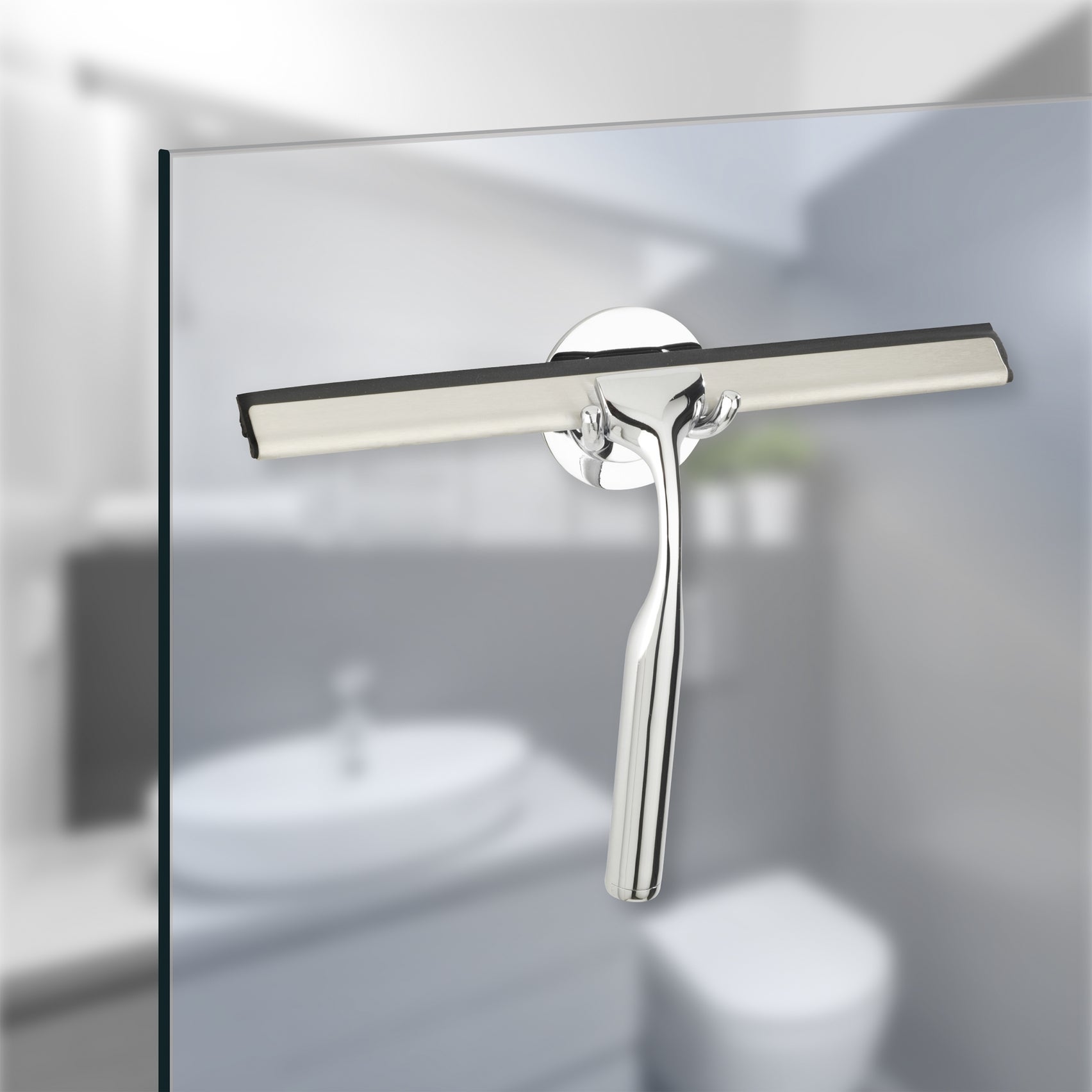 Raclette De Douche, Raclette Salle De Bain, Support Mural, Solution Sans Perçage, Innovation 'turbo Loc', Terni Plus - 3