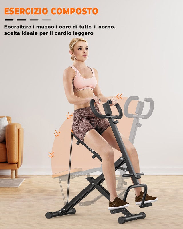 Máquina de agachamento, auxílio de agachamento RATTANTREE para quadris e pernas, fácil instalação, dobrável, com alças ergonômicas, com display LCD - 8