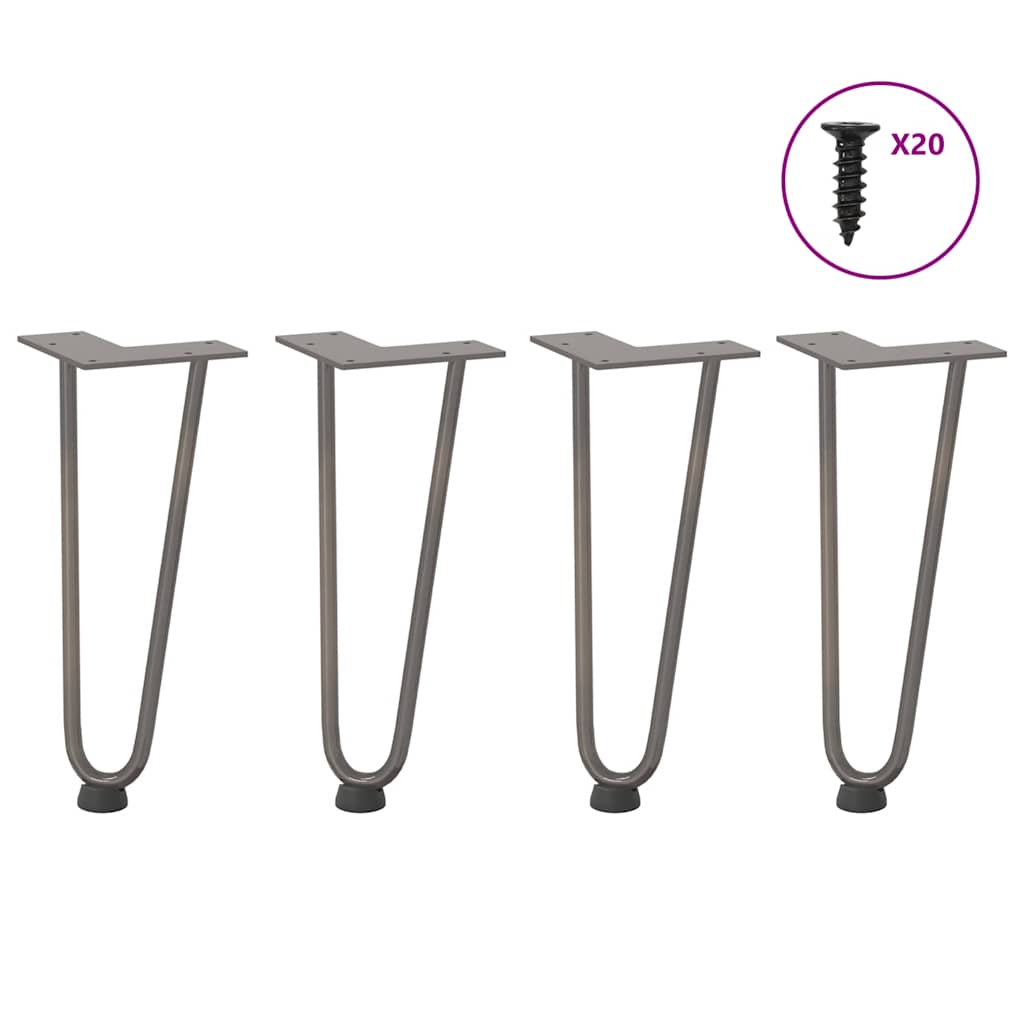 Nogi do stolika kawowego 4 szt. Naturalna stal 30 cm Solidna stal vidaXL