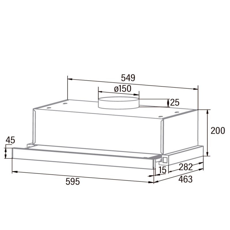 Extrator Convencional Cata TFB5160WH 300 m3/h (60 cm) - 4
