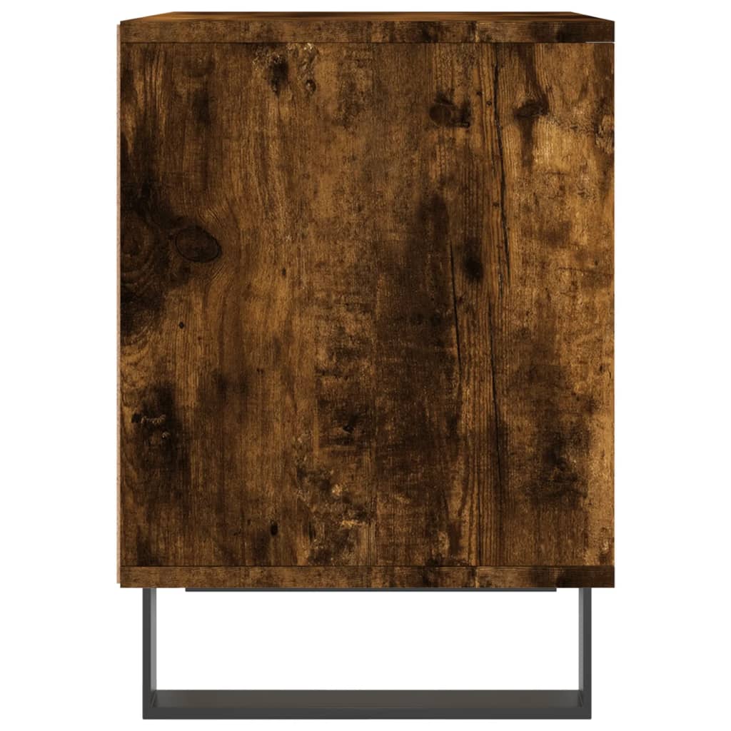 Table de chevet chêne fumé 40x35x50 cm bois d’ingénierie - 4