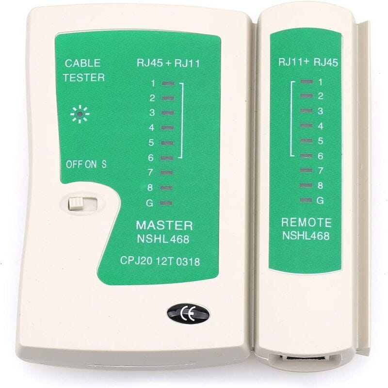 Testeur Rj45 Debit Testeur de Câble Réseau RJ45/RJ11 sans Piles | Leroy Merlin