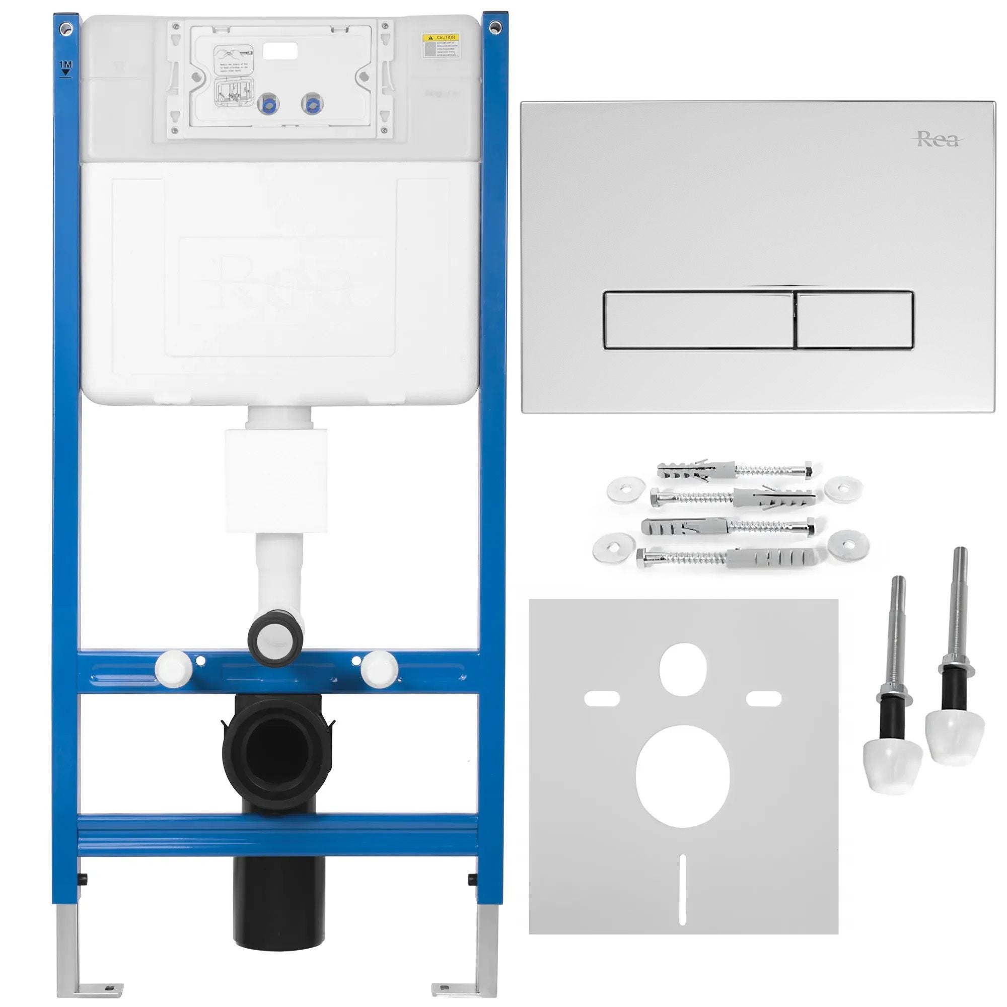 Rea Cadru Wc Încastrat Cu Buton Hd Chrome
