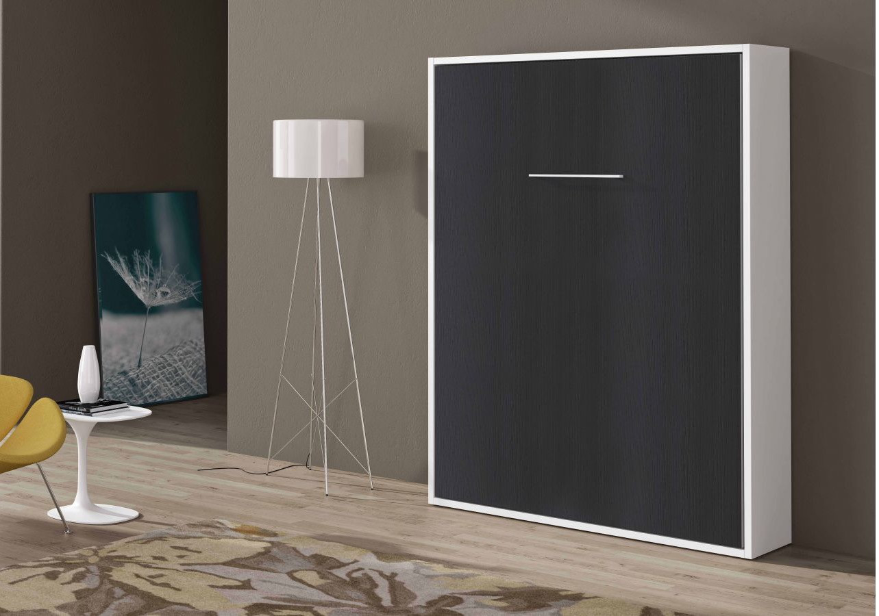 Lit escamotable vertical BanilaCouleur Gris anthracite140x190 Leroy