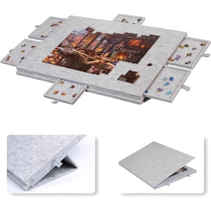 Planche De Puzzle Portable 1000 Pièces – 6 Plateaux De Tri, Inclinable, Housse 2 En 1, Support Réglable