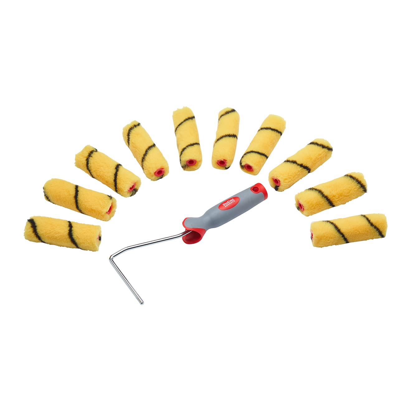 ProDec PRRF003 11 pezzi 10,2 cm Medium Pile Tessuto Mini Rulli per vernice con telaio morbido per una finitura liscia pittura con vernici emulsione su - 3