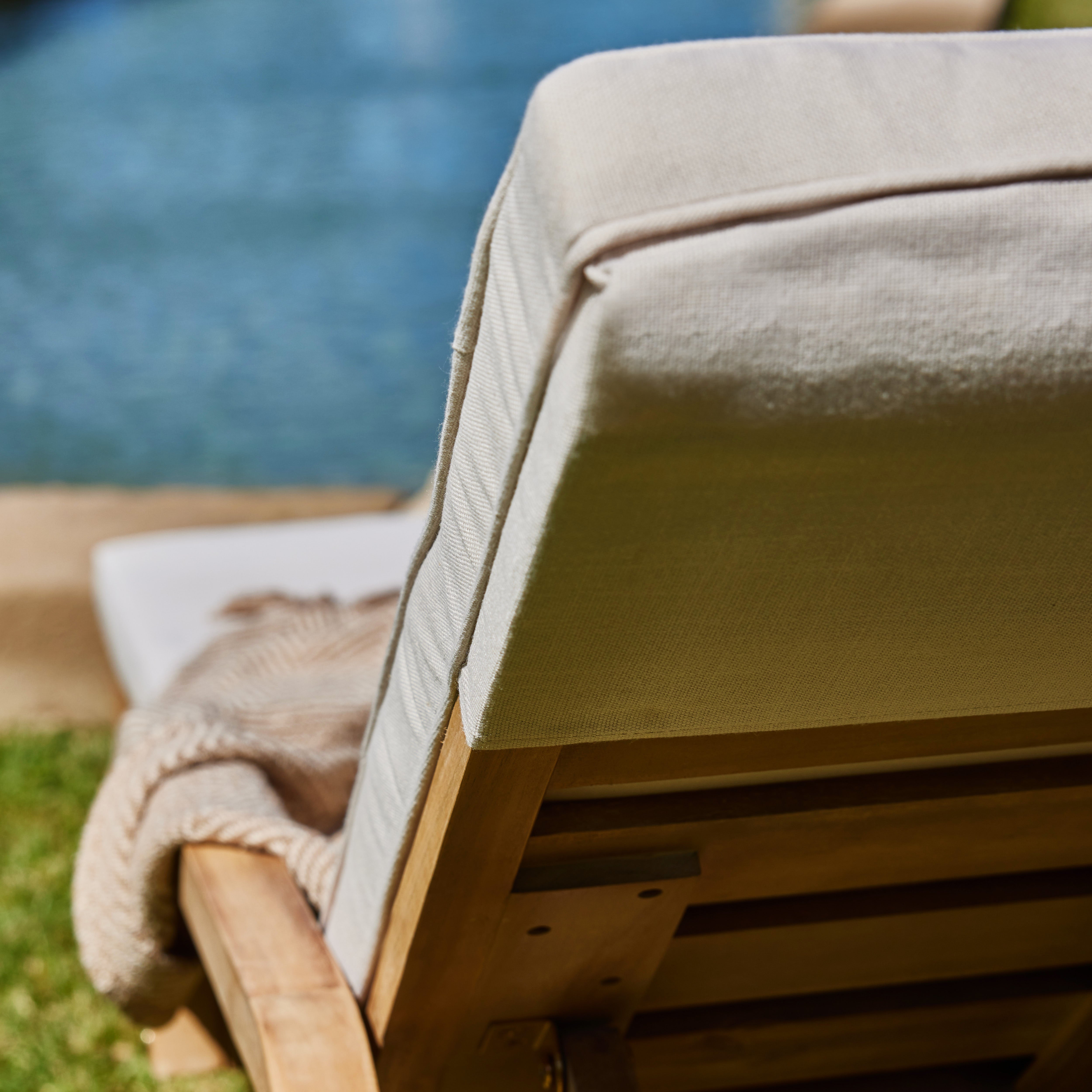 Pack de 2 chaises longues avec coussin et roulettes - Siena - 4