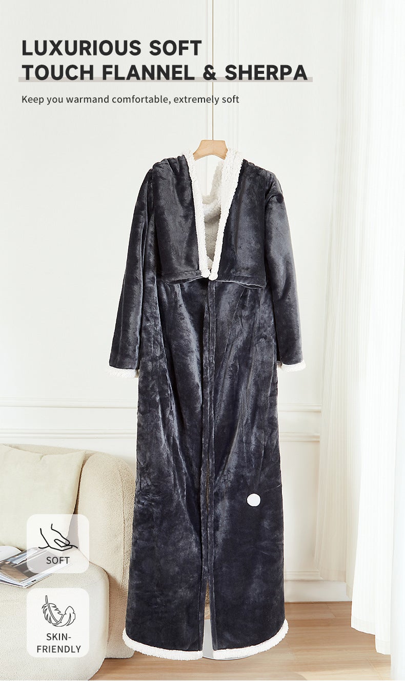 127*177cm Couverture chauffante portable avec manches,peignoir électrique,couverture chauffante,6 modes de chauffage et minuterie - 7