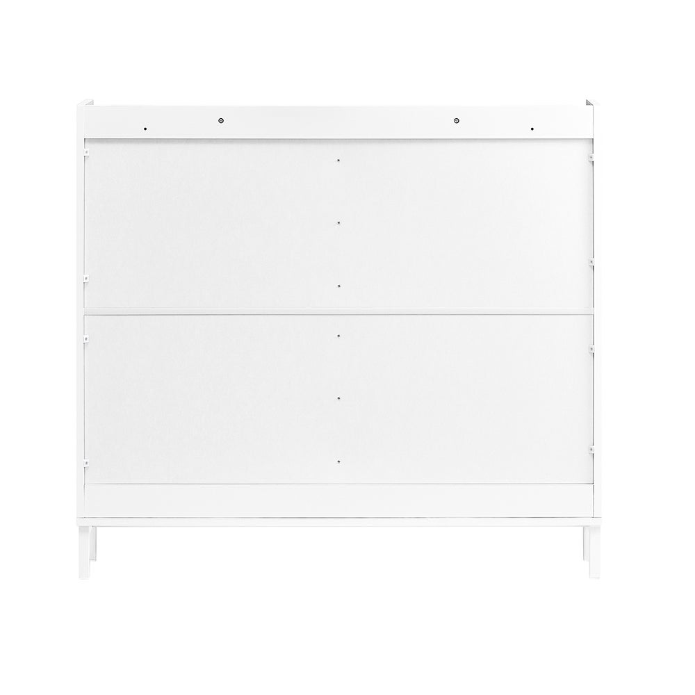 SoBuy Meuble à Chaussures Armoire à Chaussures, 4 Abattantes, 8 Paires, Blanc, FSR177-L-W - 9
