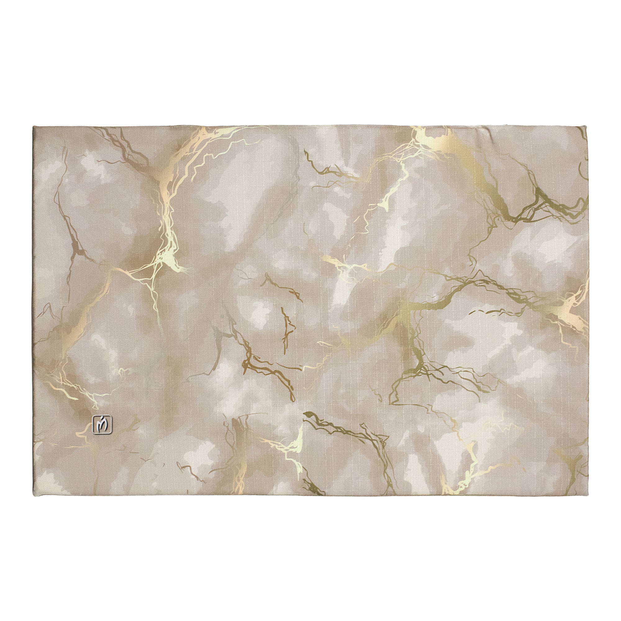 Coprifuochi Imbottito Effetto Marmo - 75x50 Cm Per Piano Cottura, Design Elegante Con Venature Oro - Foto 4