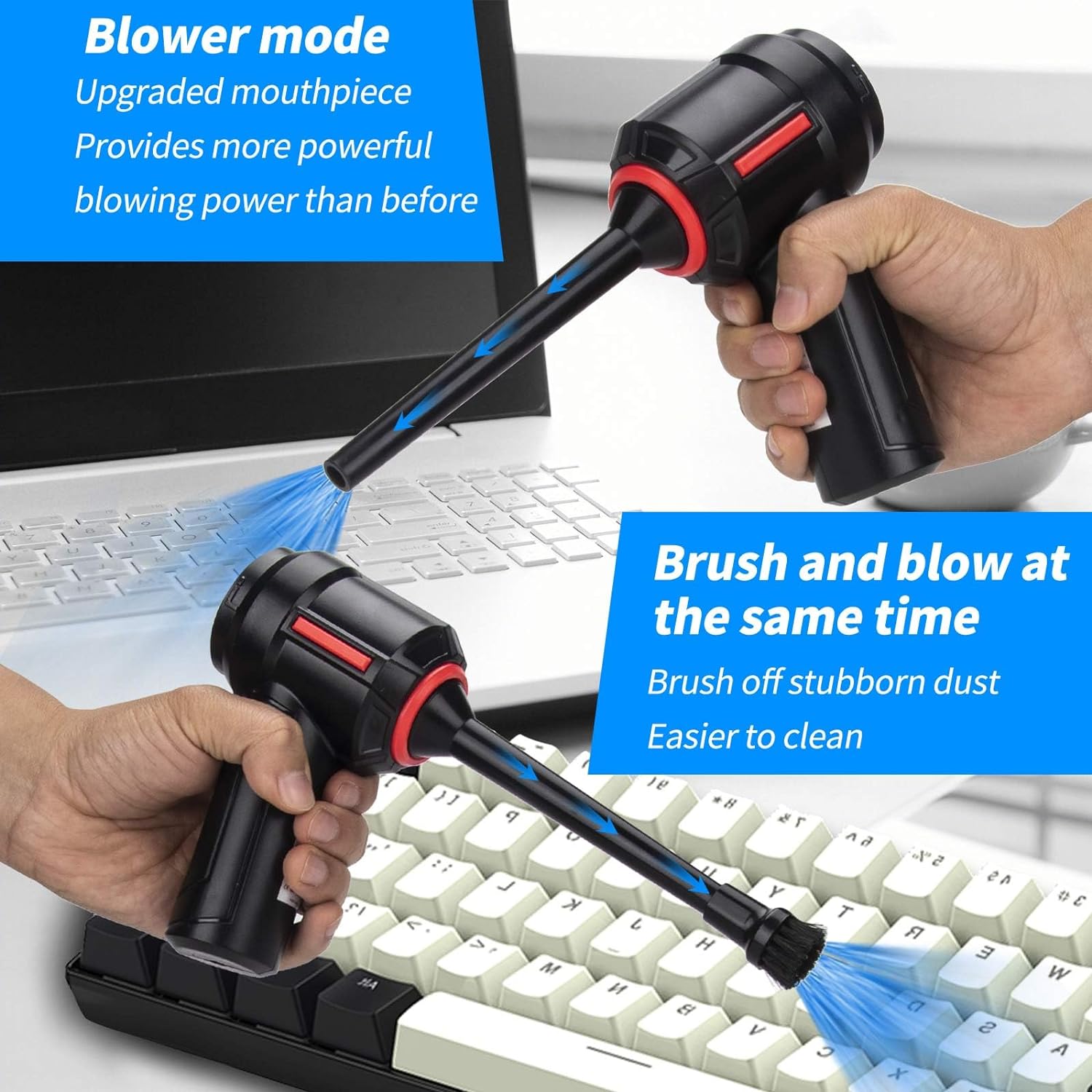 Aspirateur de voiture puissant, aspirateur à main sans fil, aspirateur de bureau rechargeable avec filtres lavables pour la maison, la voiture - 4