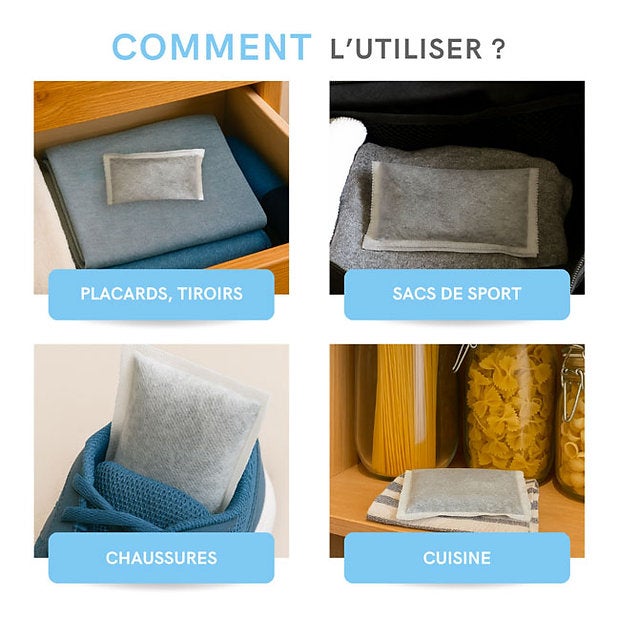 Sachets anti‑humidité au charbon actif végétal – Lot de 2 - 3
