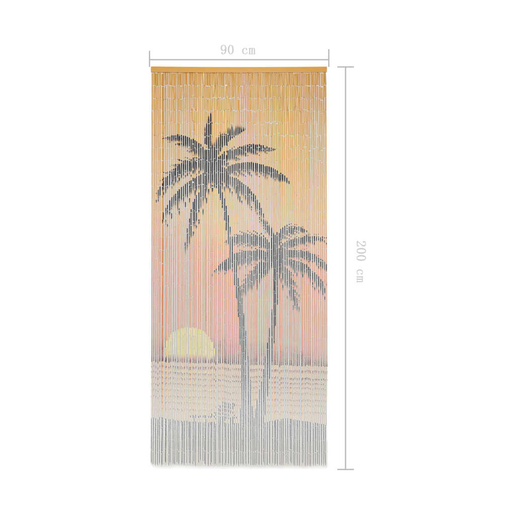 vidaXL Rideau de porte contre insectes Bambou 90 x 200 cm - 6