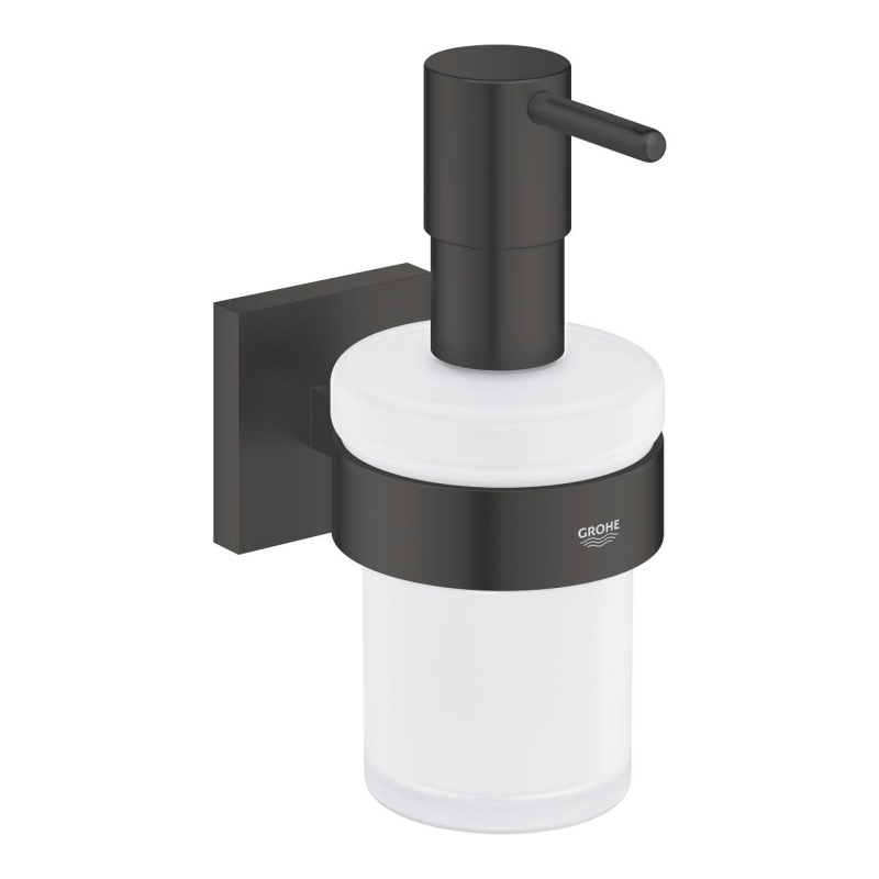 Distributeur De Savon En Verre Blanc Mat Kuishi - 500 Ml - Pompe Inox - Rechargeable, Sans BPA - Éco-responsable