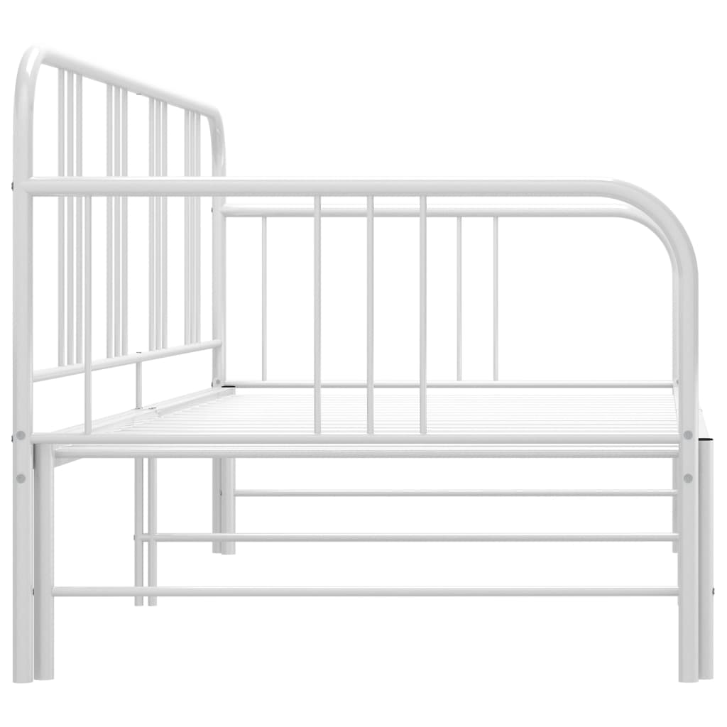Maison Exclusive - Cadre de canapé-lit extensible sans matelas blanc 90x200 cm - 4