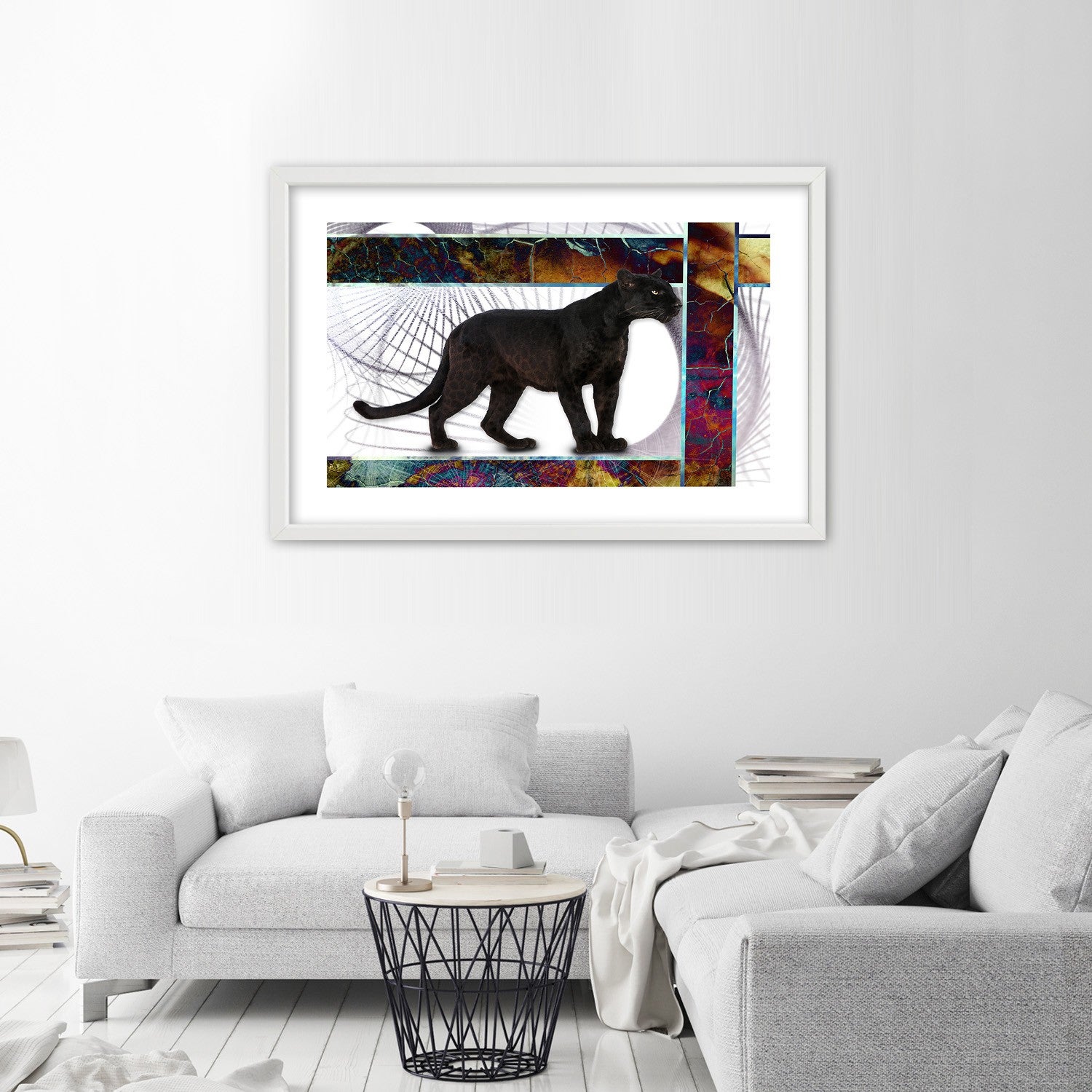 Panther Print Arte Parete 31x20cm Panther Print Fine Art Prints - Stampa Artistica Su Tela Con Arte Parete 31x20 Cm