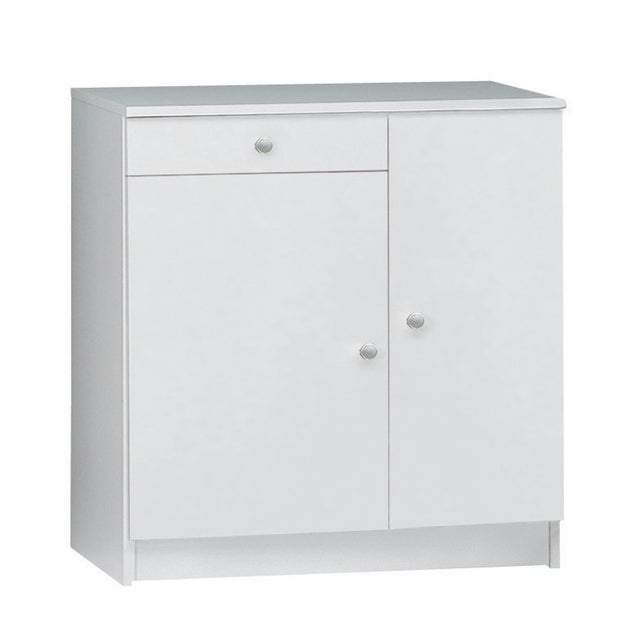 Mobile 2 ante 1 cassetto h 80 cm colore Bianco Lisco