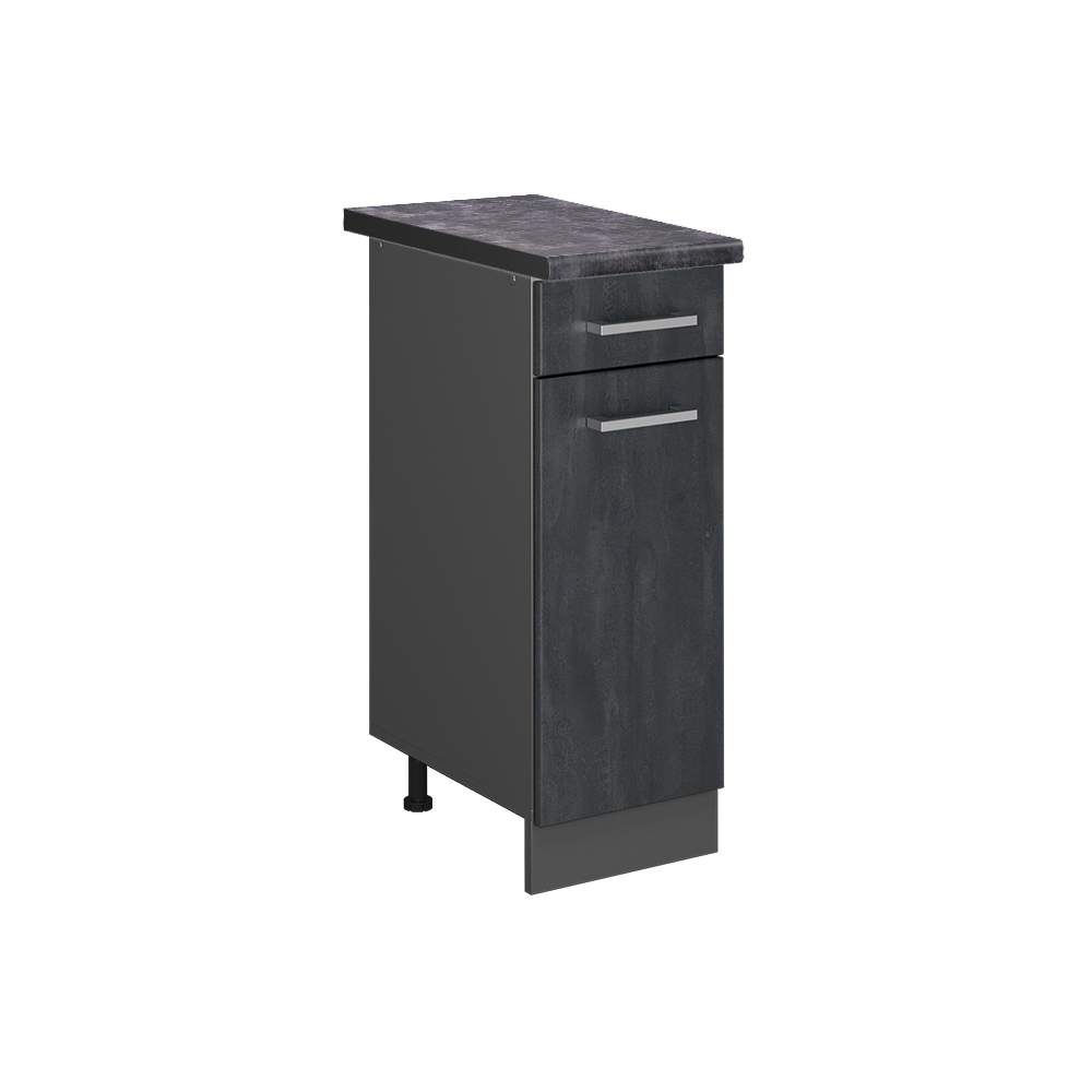 Vicco Szafka dolna do kuchni R-Line, Czarny beton, 30 cm BP Antracyt