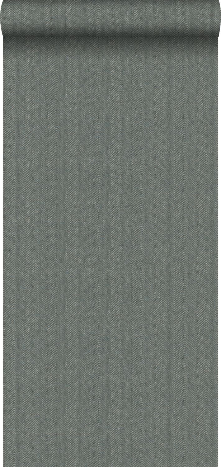 Tapeta splot skośny zielonoszarym - 53 cm x 10.05 m - ORIGIN