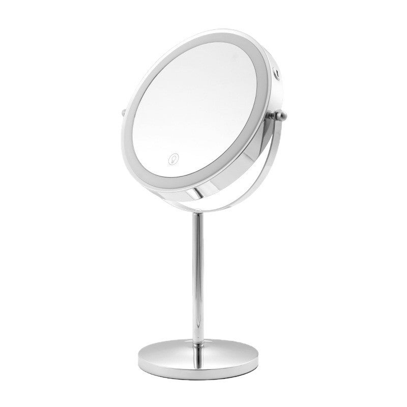 Cheqo® Miroir de Maquillage Double Face - Grossissant - Diamètre 15cm - Hauteur 25cm