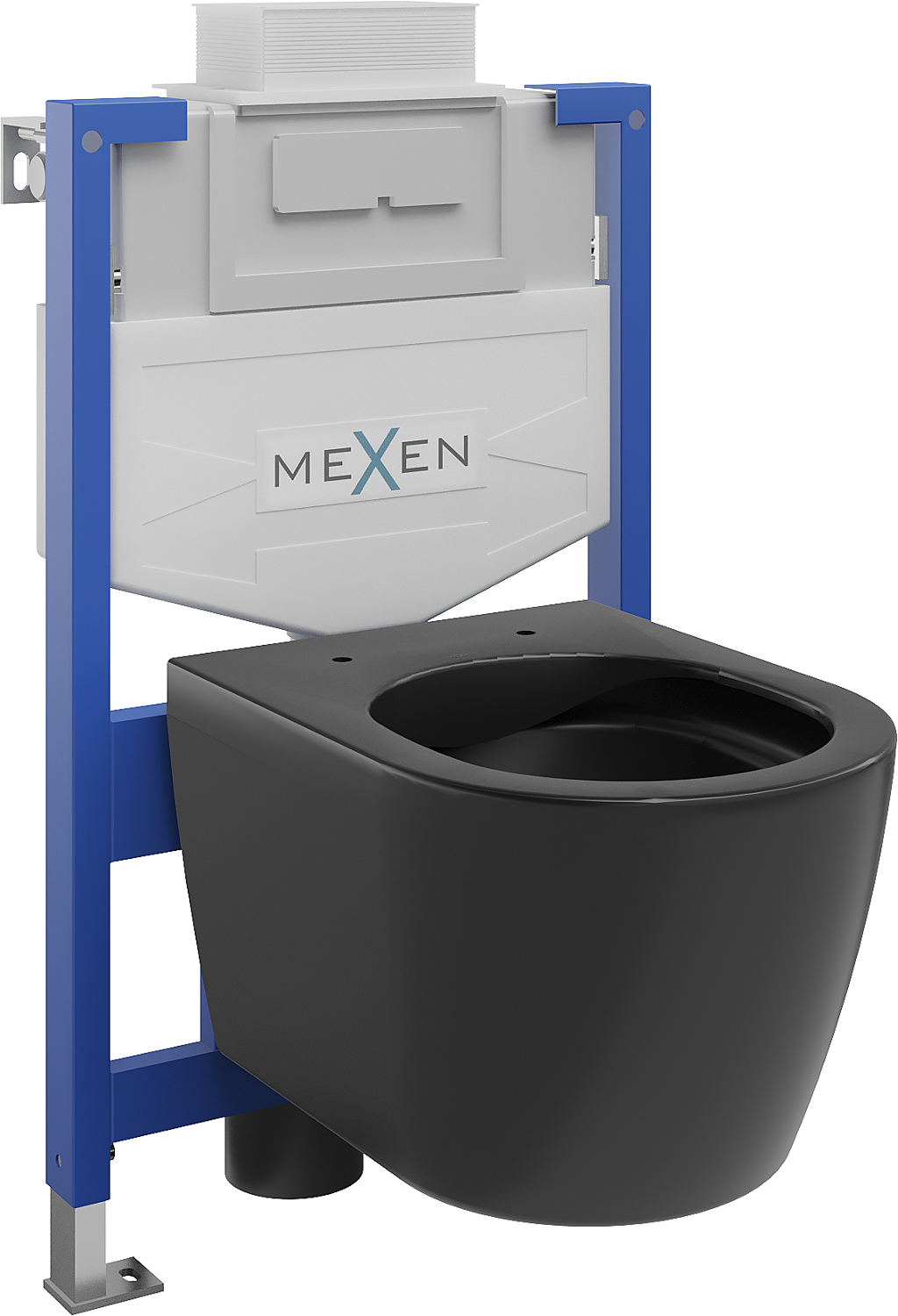 Mexen zestaw podtynkowy WC stelaż Fenix XS-U z miską WC Carmen, czarny mat - 6853388XX85