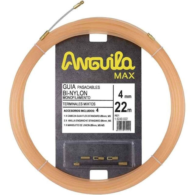 ANGUILA MAX PURE 4mm passacavo in nylon salmone 22m